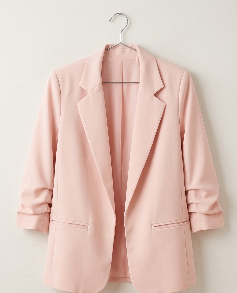 Blazer fluide à manches froncées