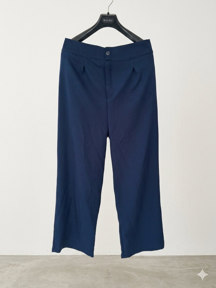 Pantalon bleu marine large 