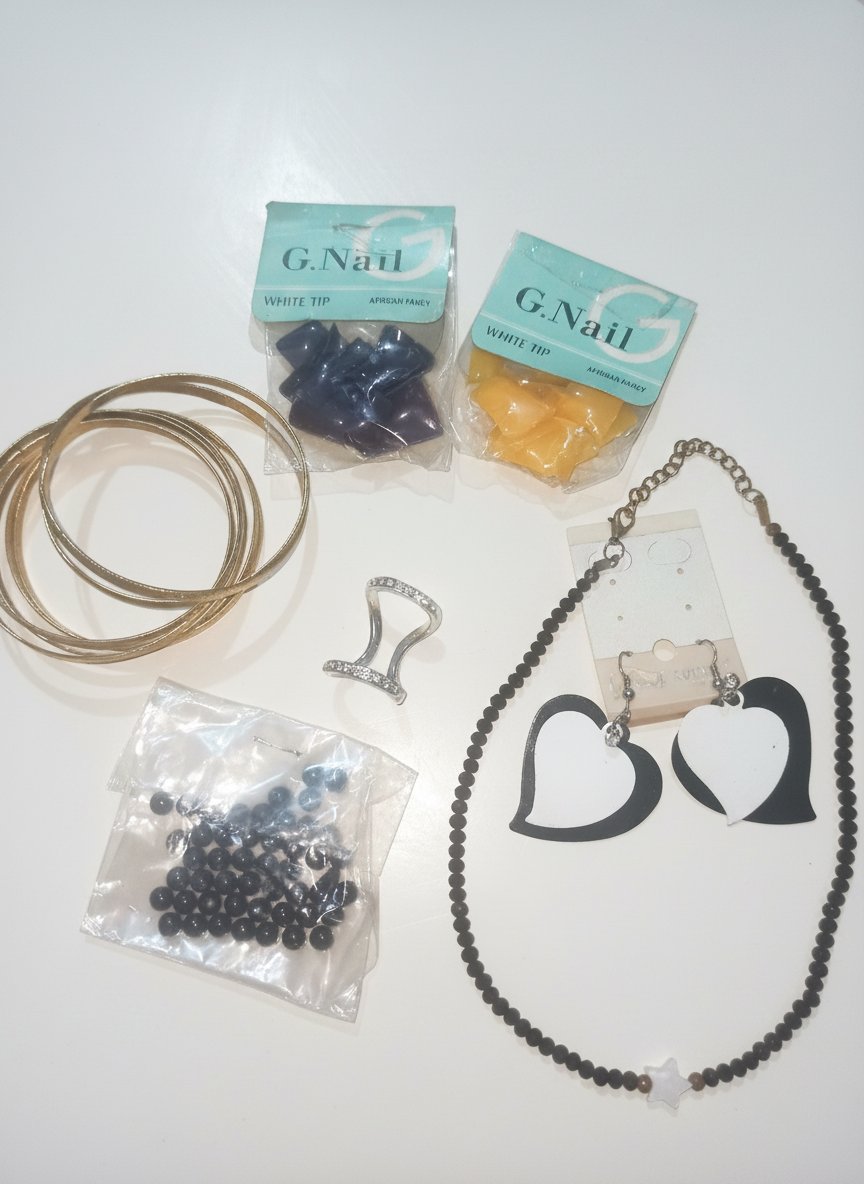 Colier+boucle d'oreille+bague+fradi+gnail+5rzet