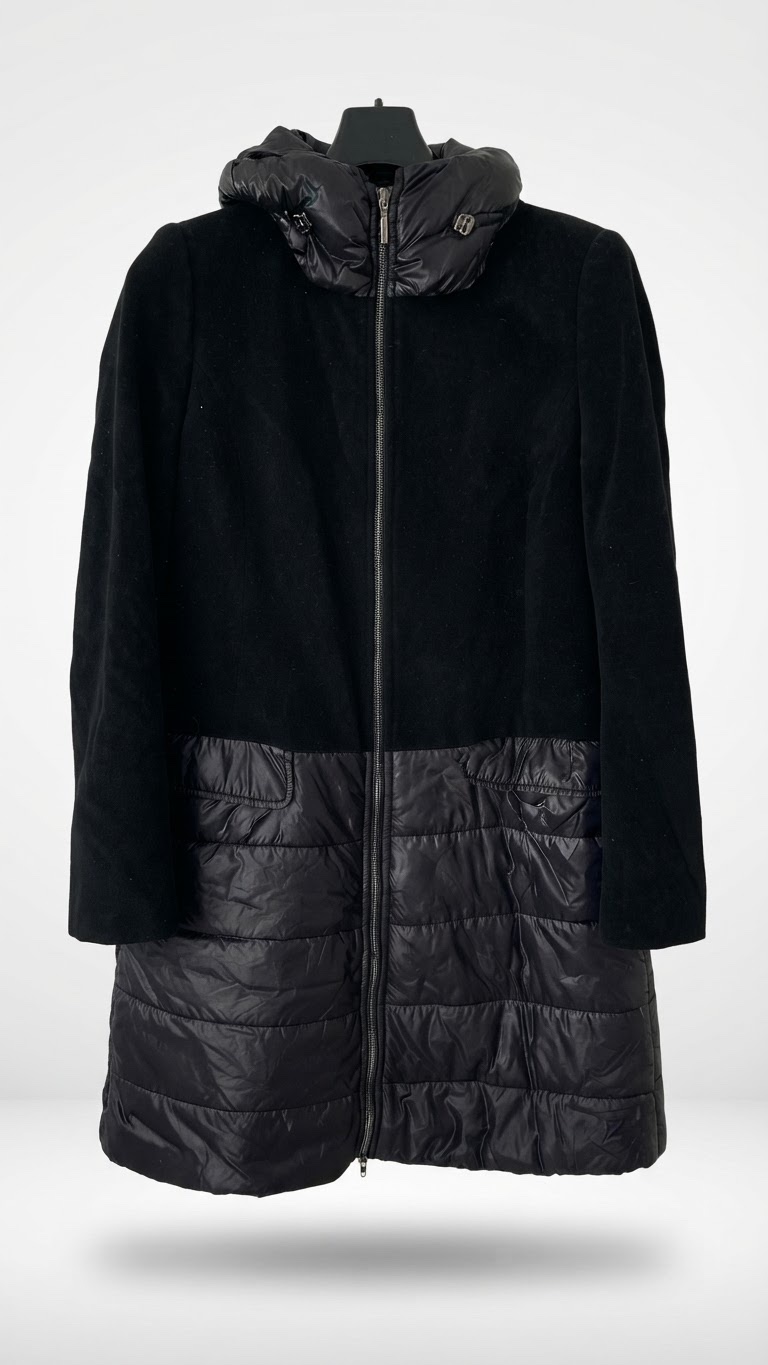 Manteau noir eugen klein 100% micro fibre
