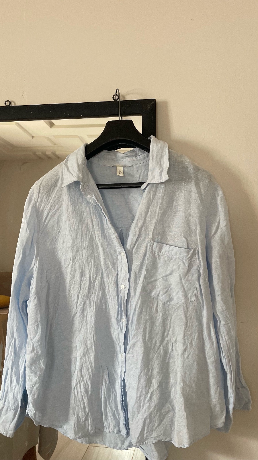 Chemise bleu 100% lin 