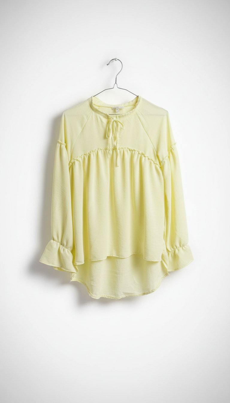 Chemise jaune pastel