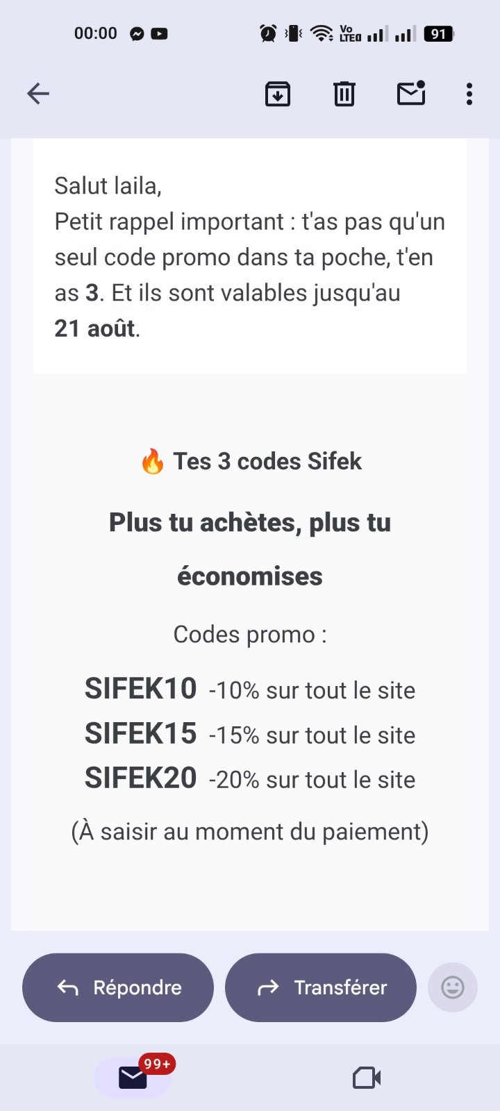 3 code promo 