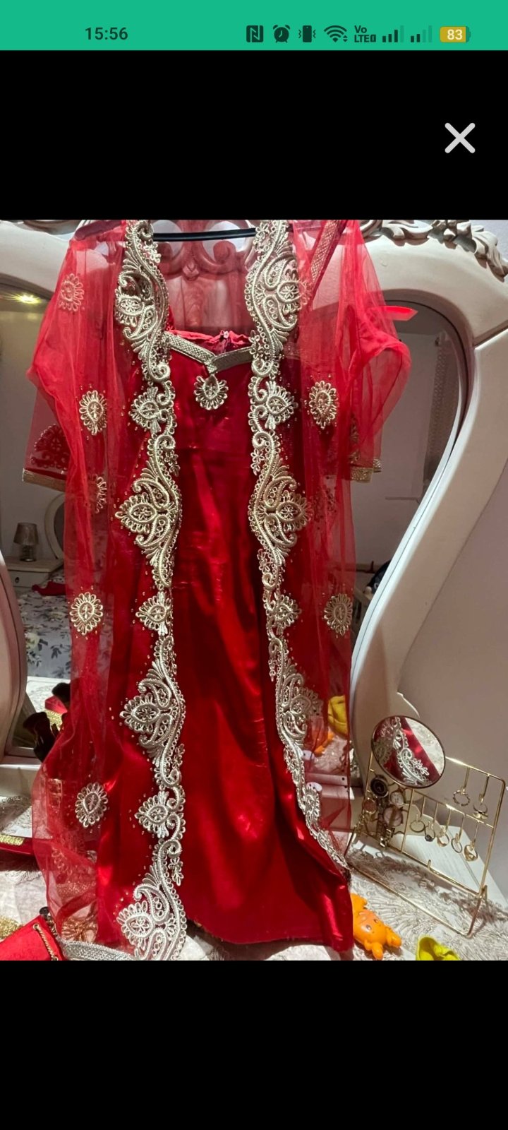 Caftan 9sir avec ceinture 