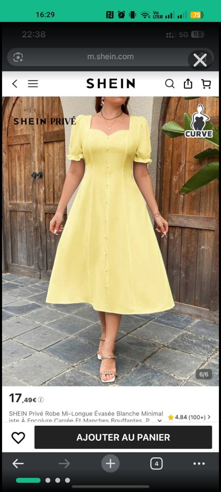 Robe femme shein 