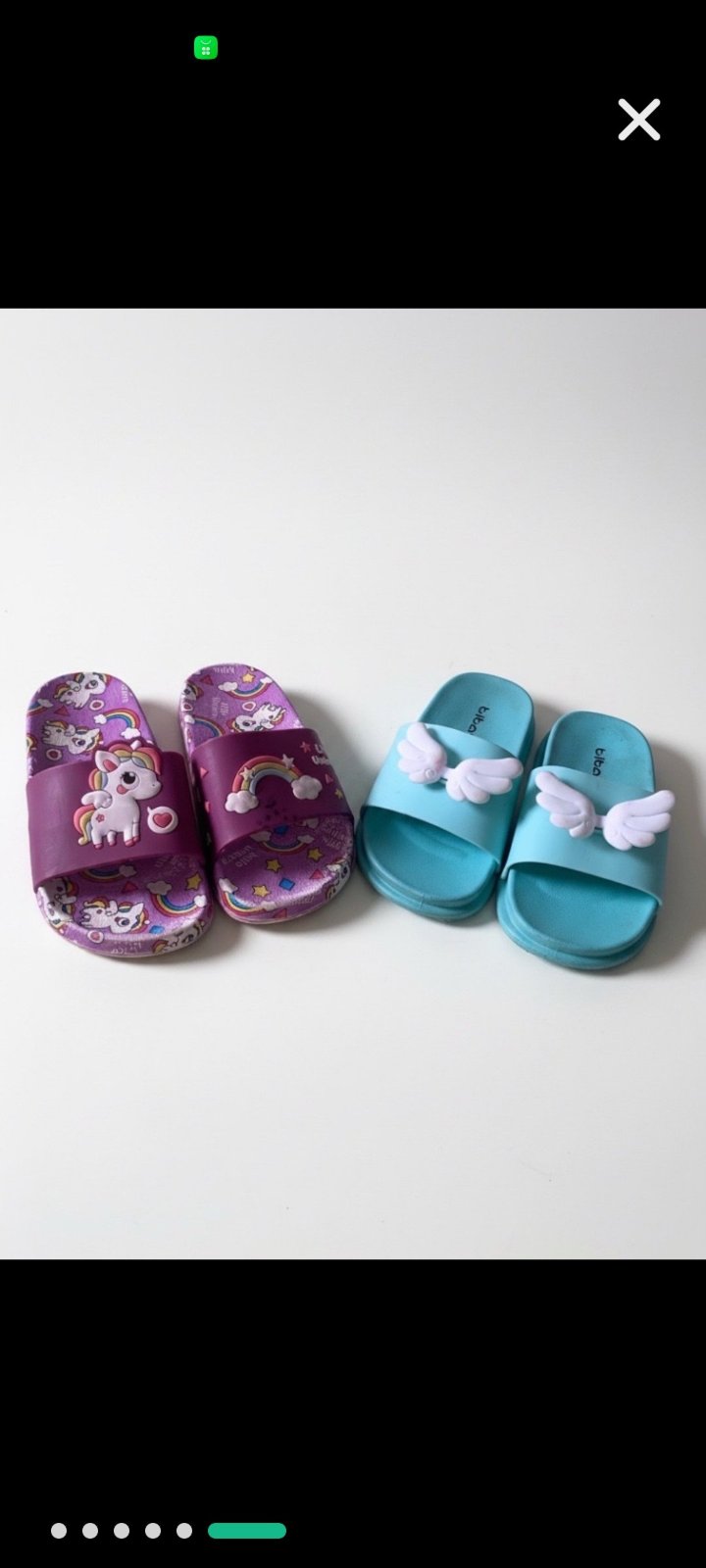 Mule fille bleu