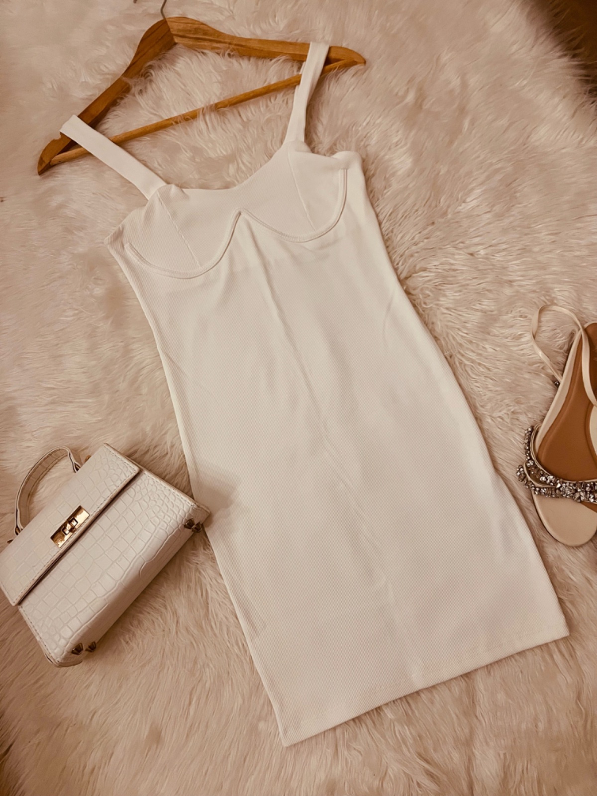 Robe blanche Bershka 