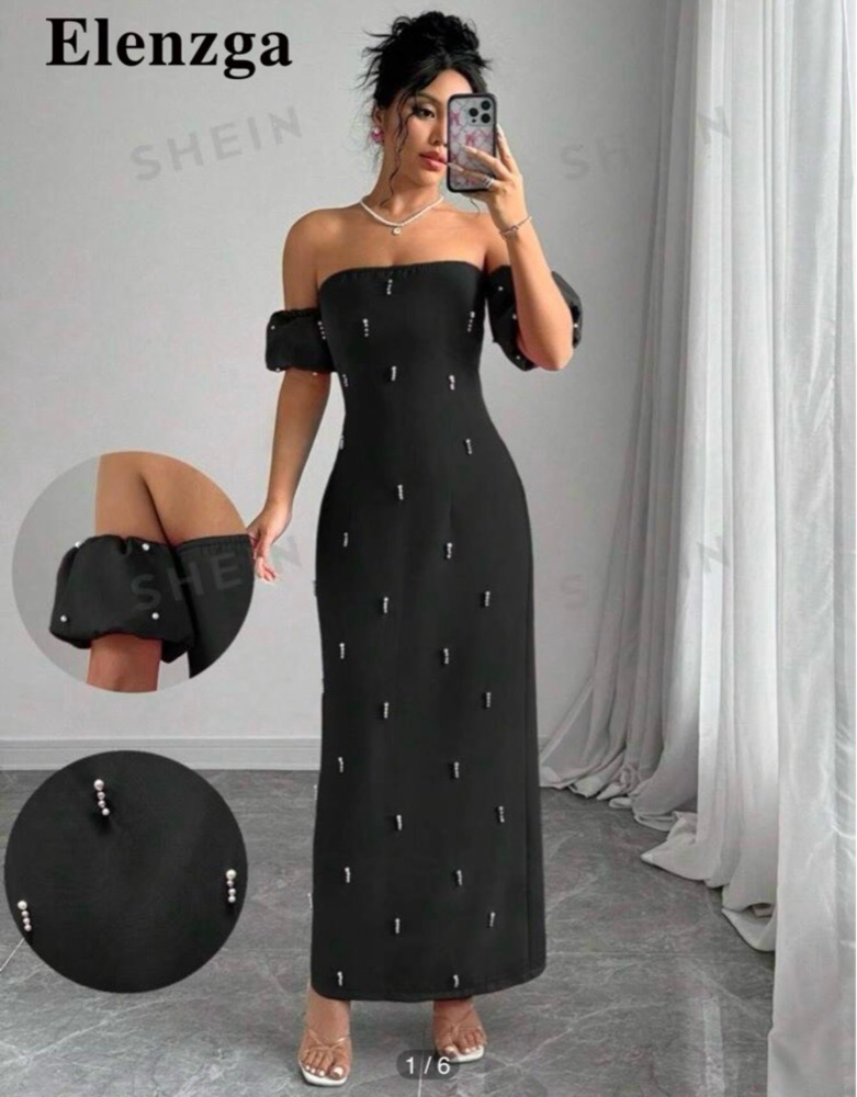 Robe noir soirée tres belle portée