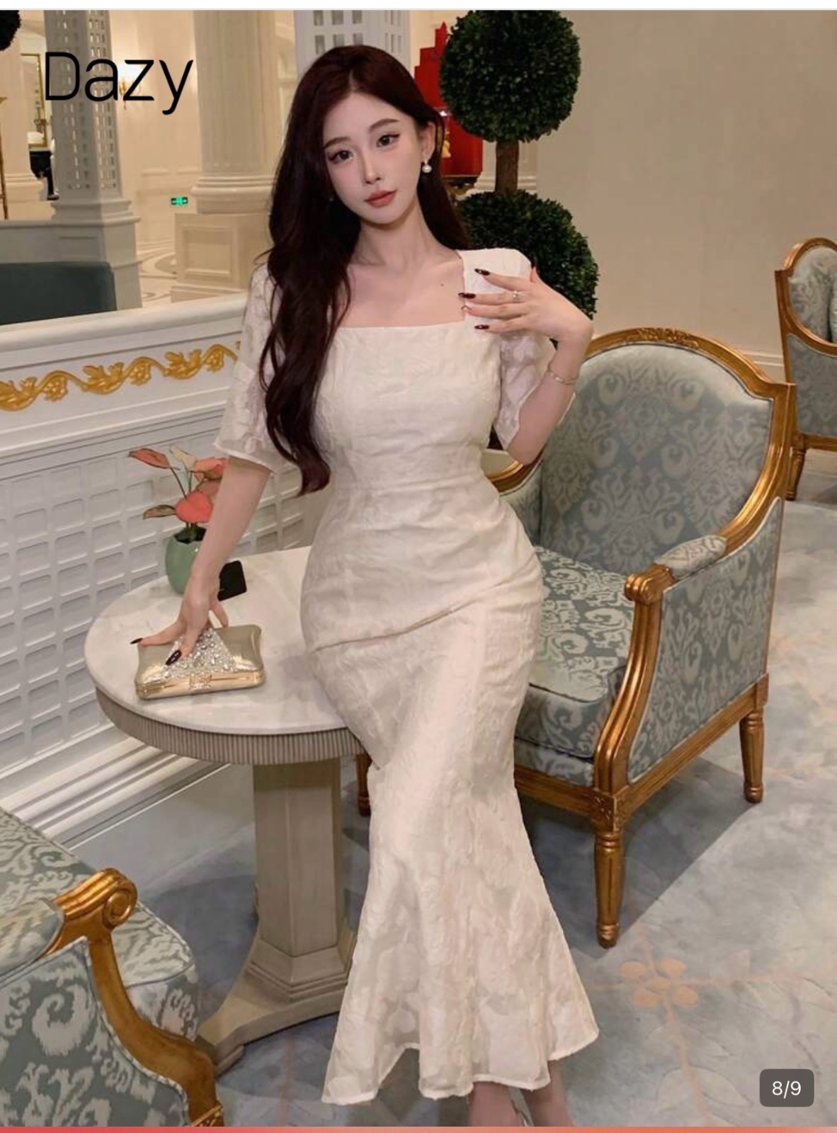 Robe blanche dazy shein 
