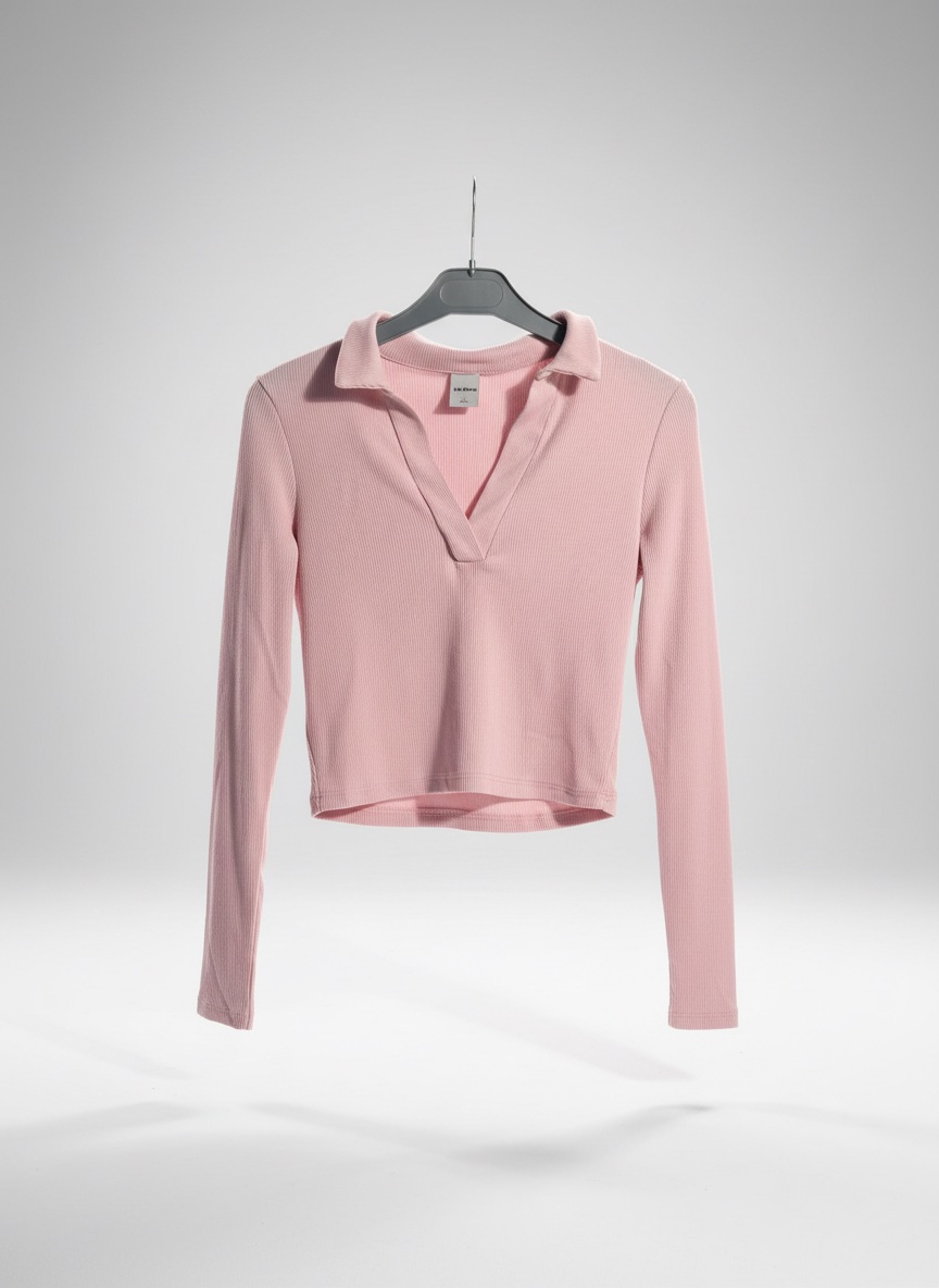 Top, col, chemise rose, bébé