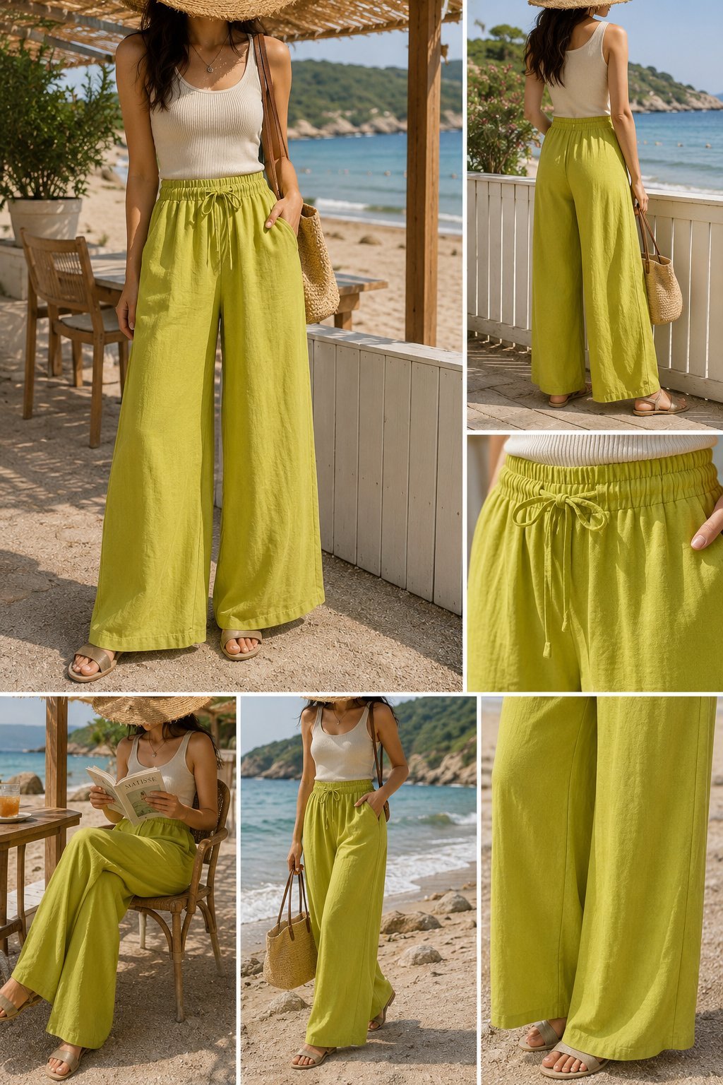 Pontallon large  kamraya 100%