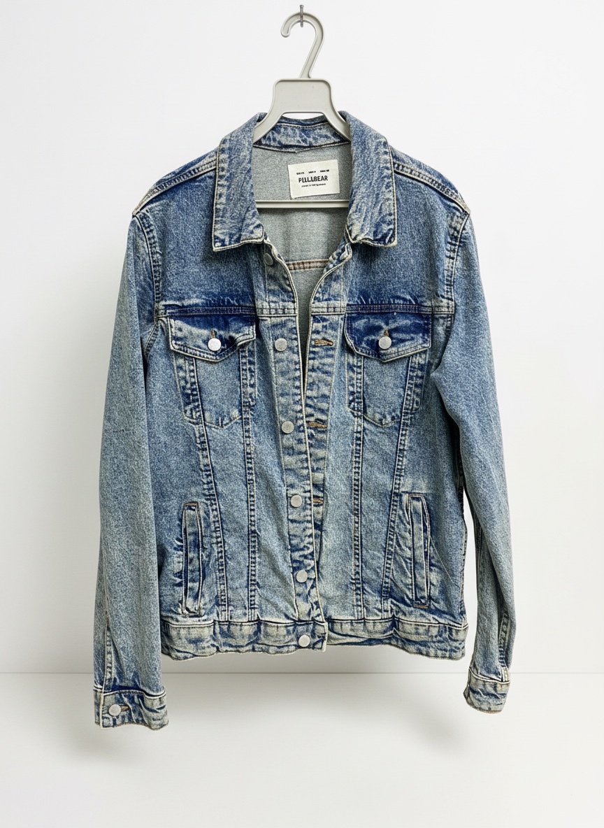 Veste en jean délavée Pull&Bear – Taille M – Bon état