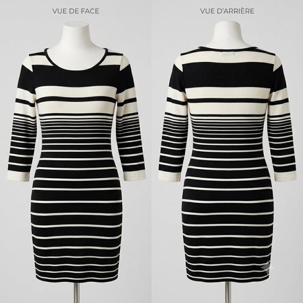 Robe noir et blanc 