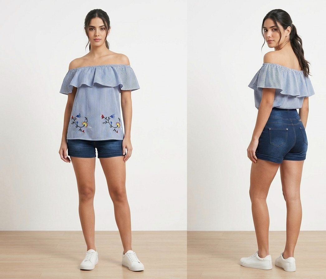 Haut femme à épaules dénudées (off-shoulder) 