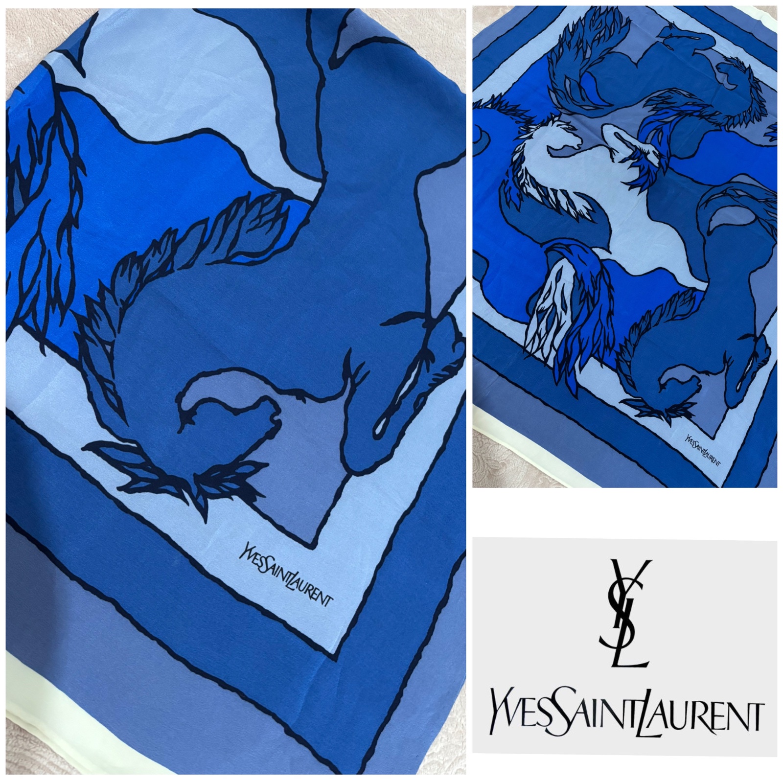 CARRE EN SOIE YVES SAINT LAURENT