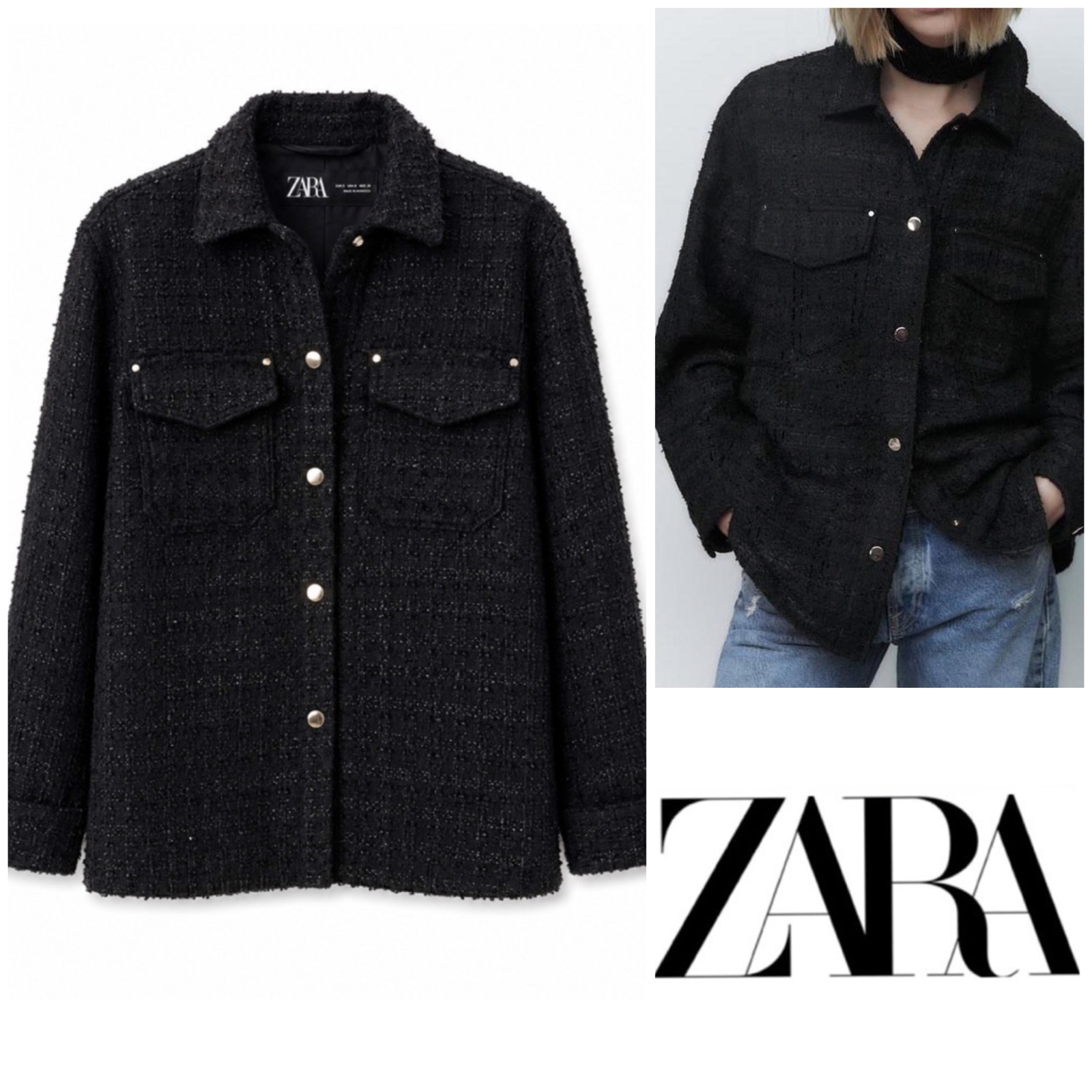 Surchemise en Tweed ZARA