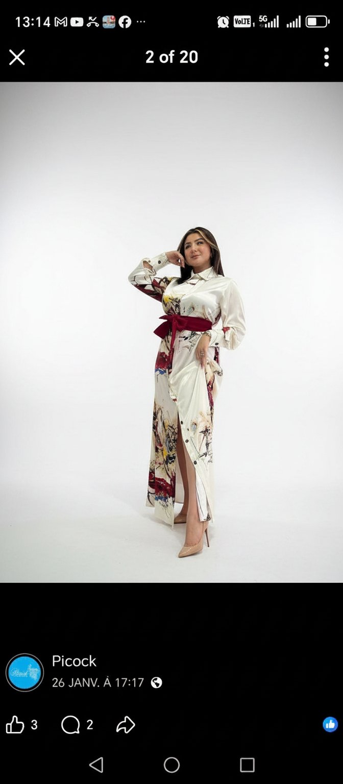 Robe satinée 