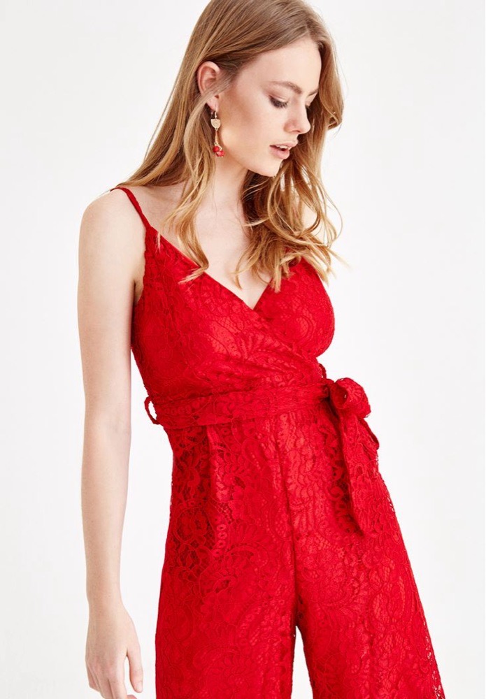 Combi-short rouge