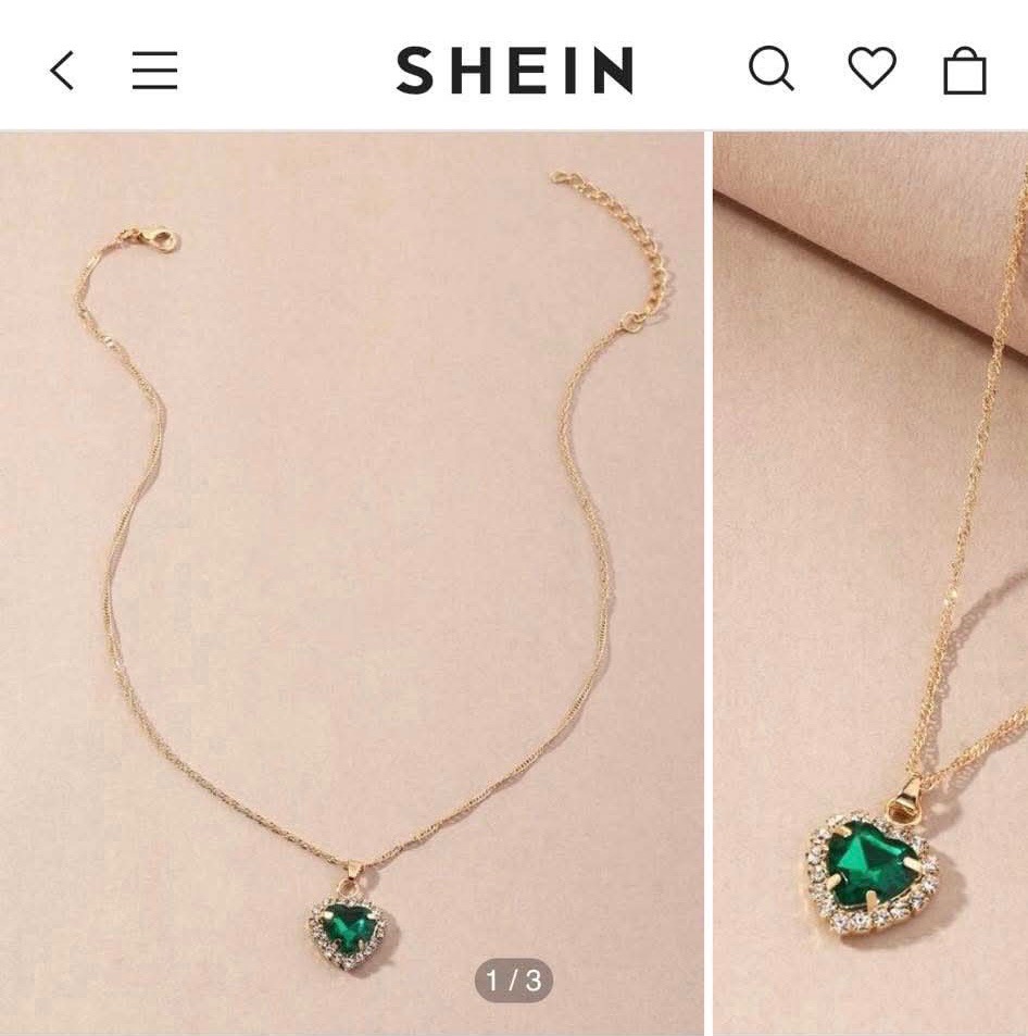 Collier Shein vert 