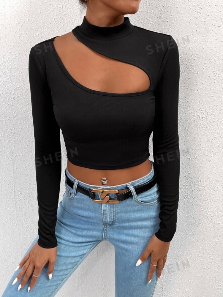 Top Shein en noir