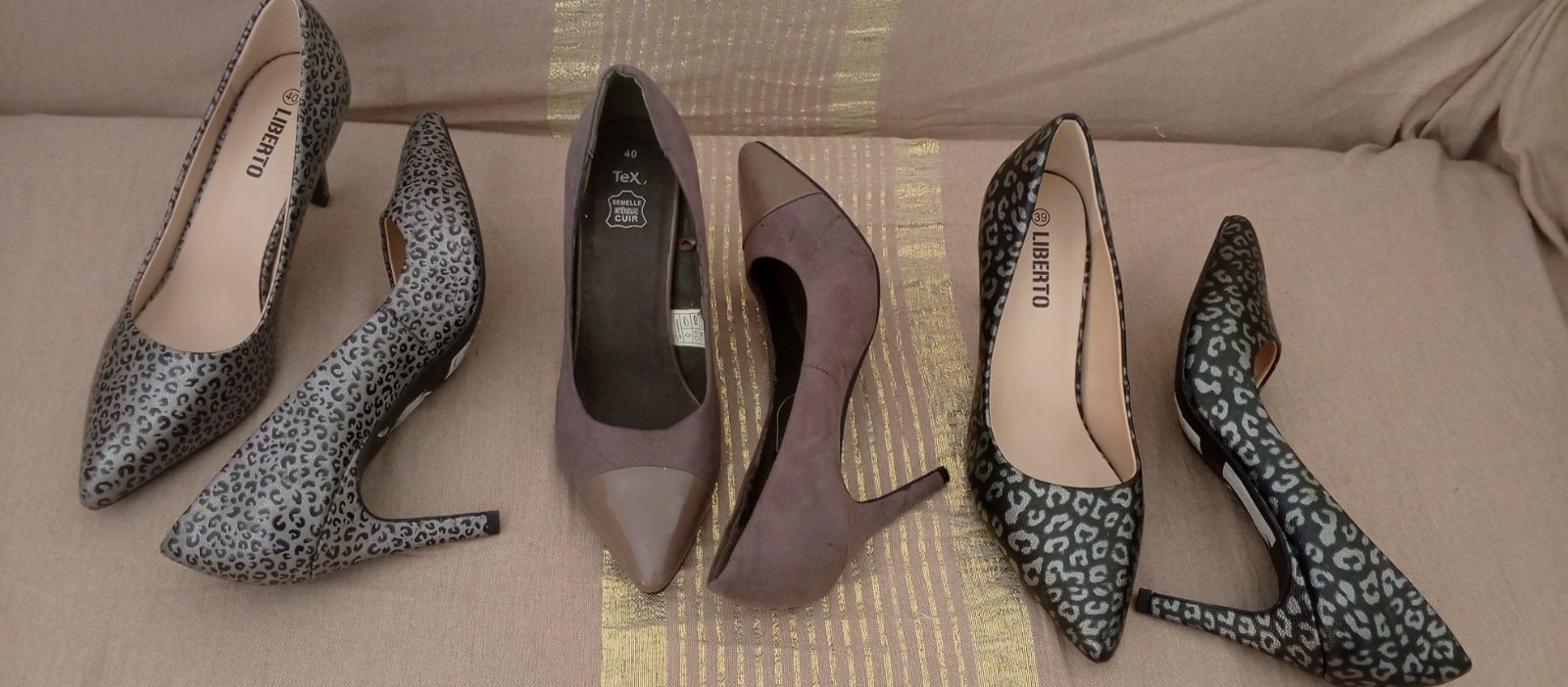 Escarpin gris daim 