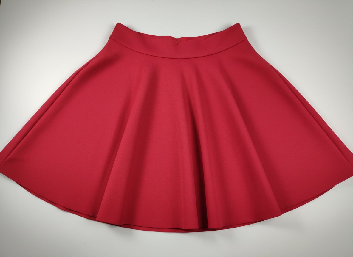 Jupe rouge cloche 