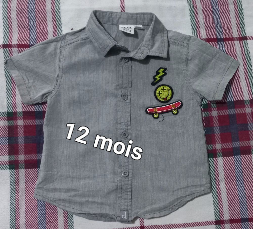 chemise 12 mois