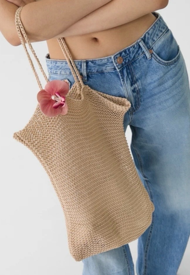 Stradivarius FLORAL - Cabas - beige