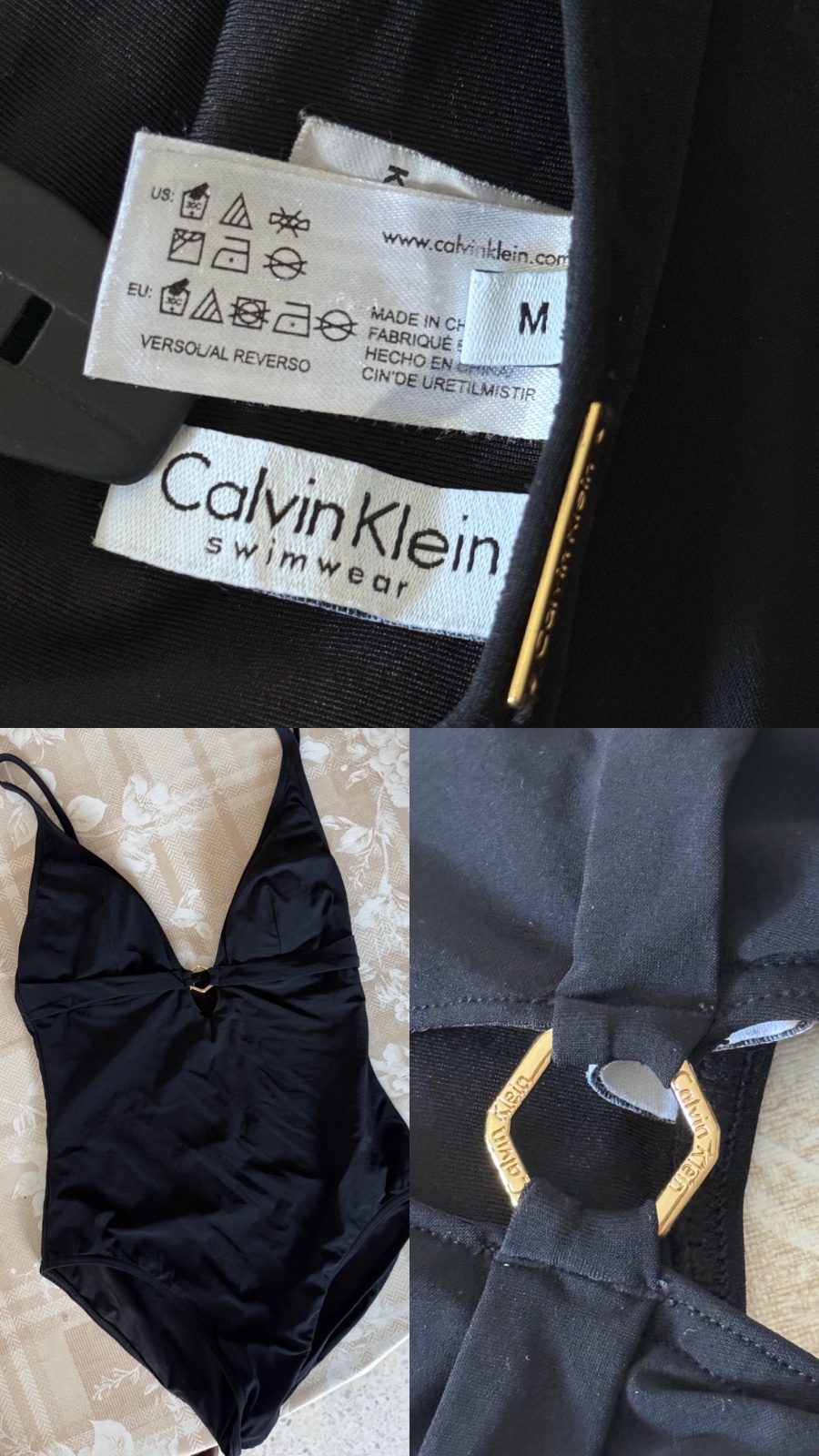 Maillot noir calvin klein neuf