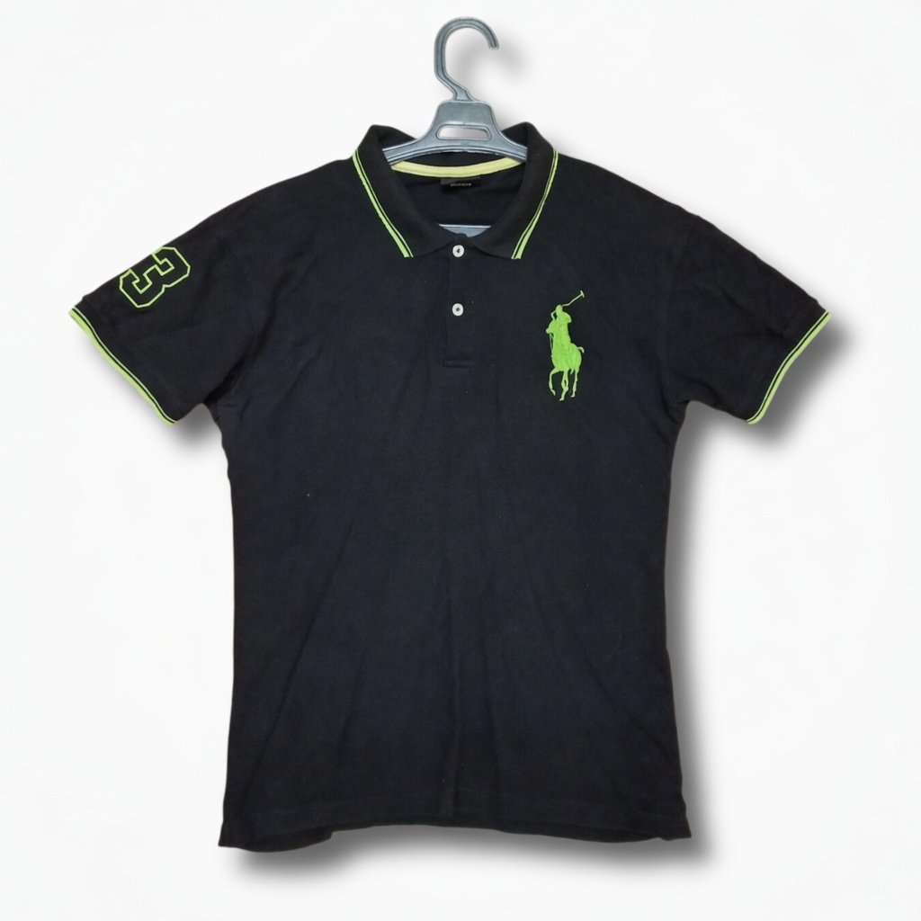 ⚡ RARE Ralph Lauren Big Pony — Neon Drop 🖤💚