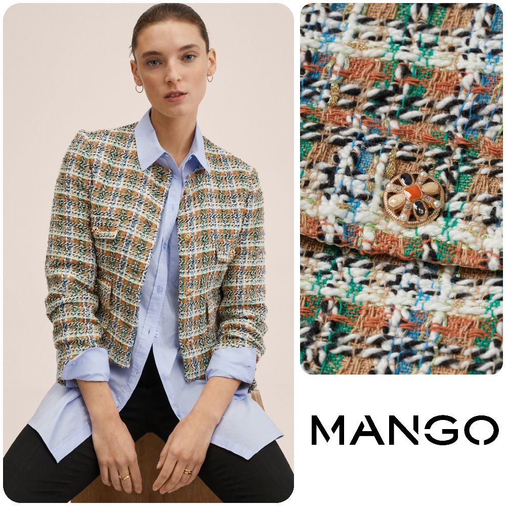 Blazer crop en tweek MANGO