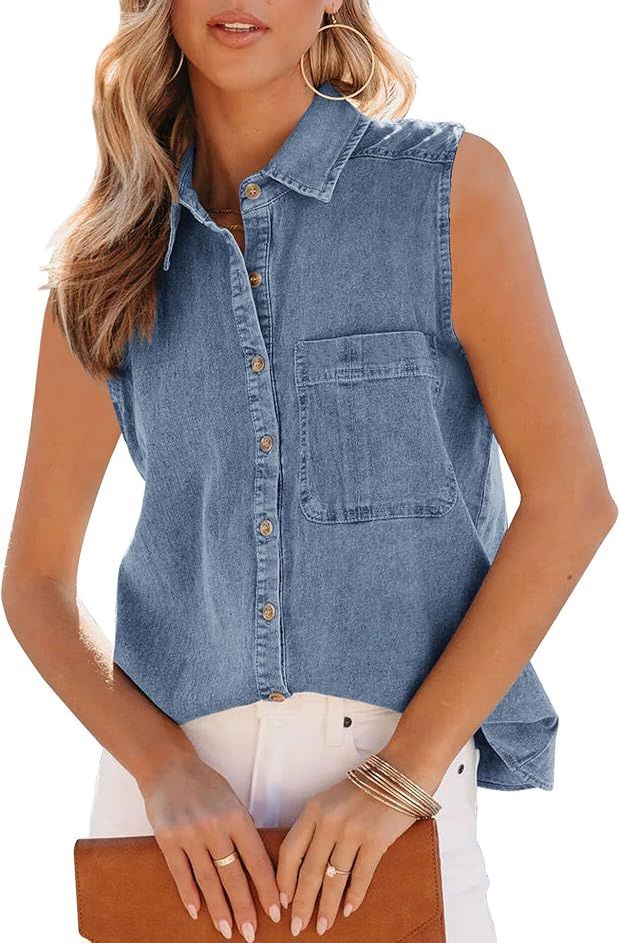 Chemise Sans Manches Oversize