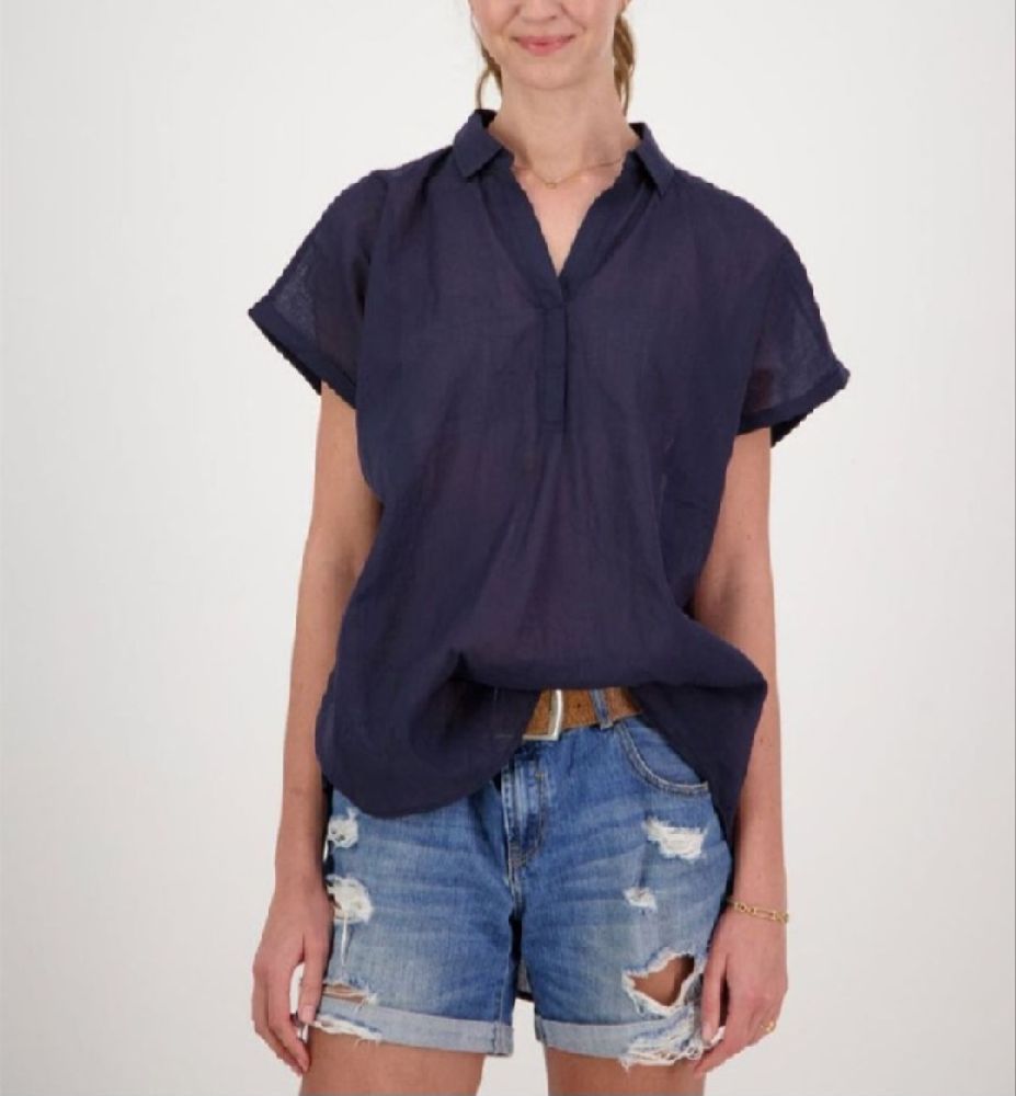 Chemise Bleu Sans Manche Oversized Oxido