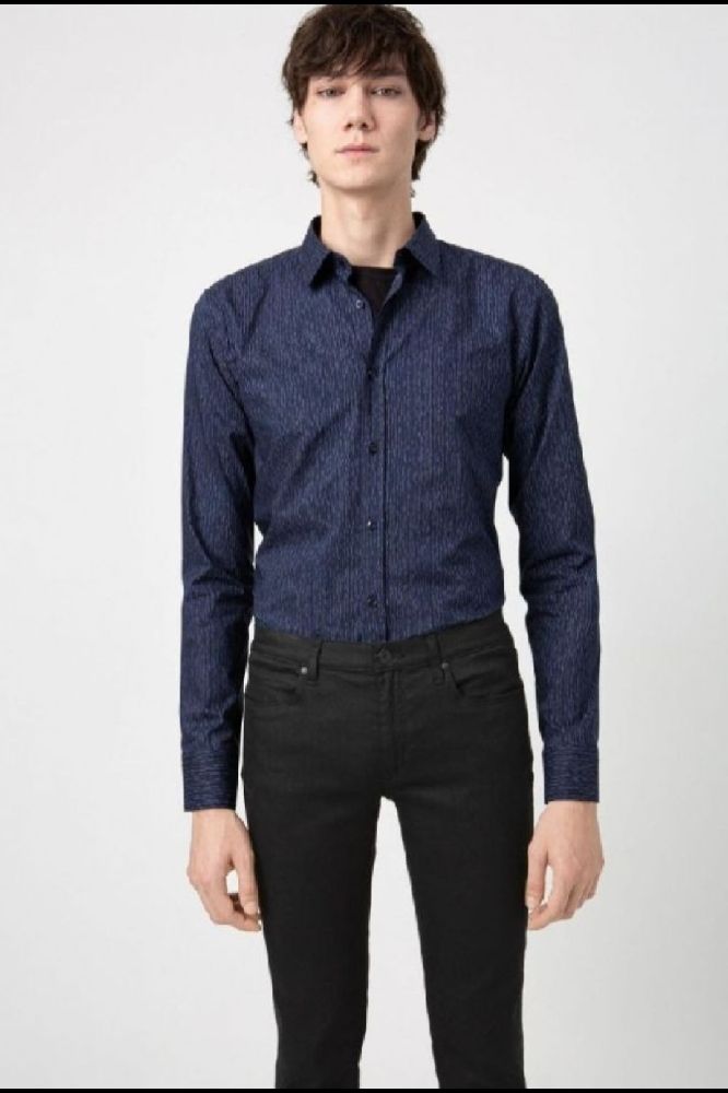 Chemise Neuve Bleu Foncé Homme Kimmen's