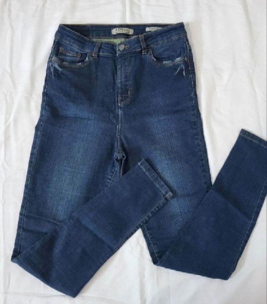 Pantalon Jeans Slim Taille Haute Neuf Zen