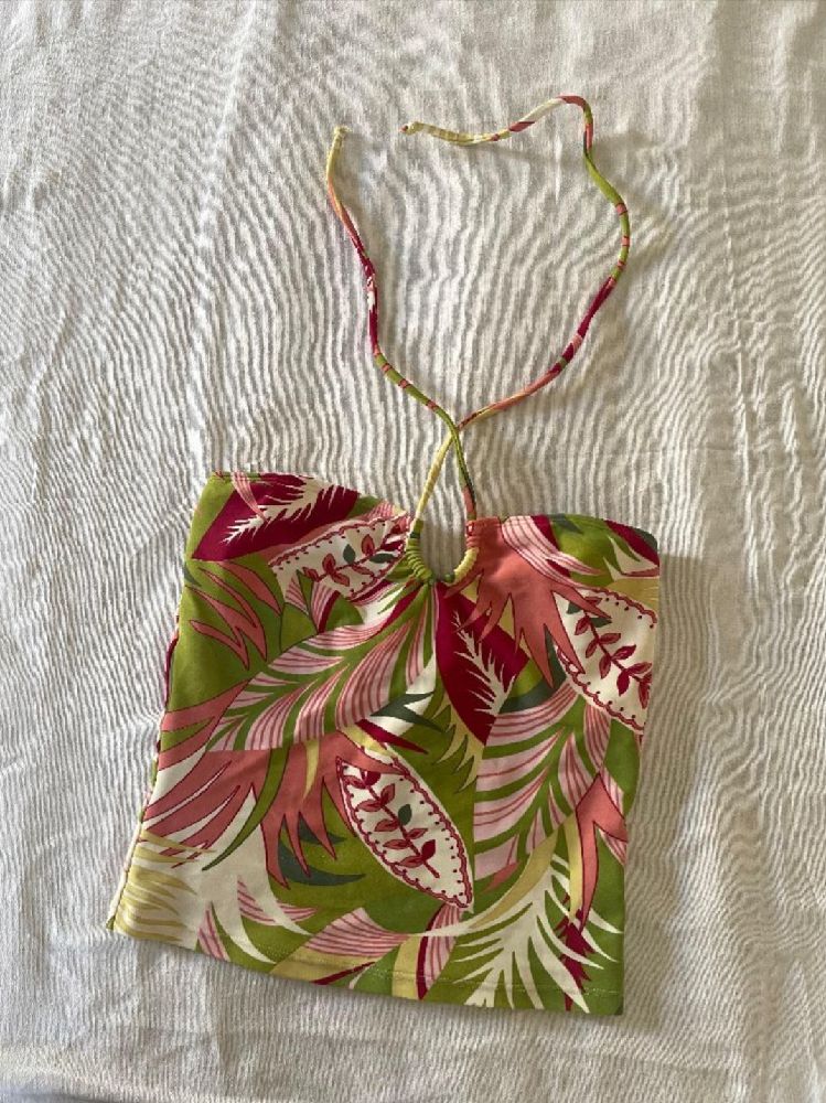 Top Vert Dos Nu Style Tropical
