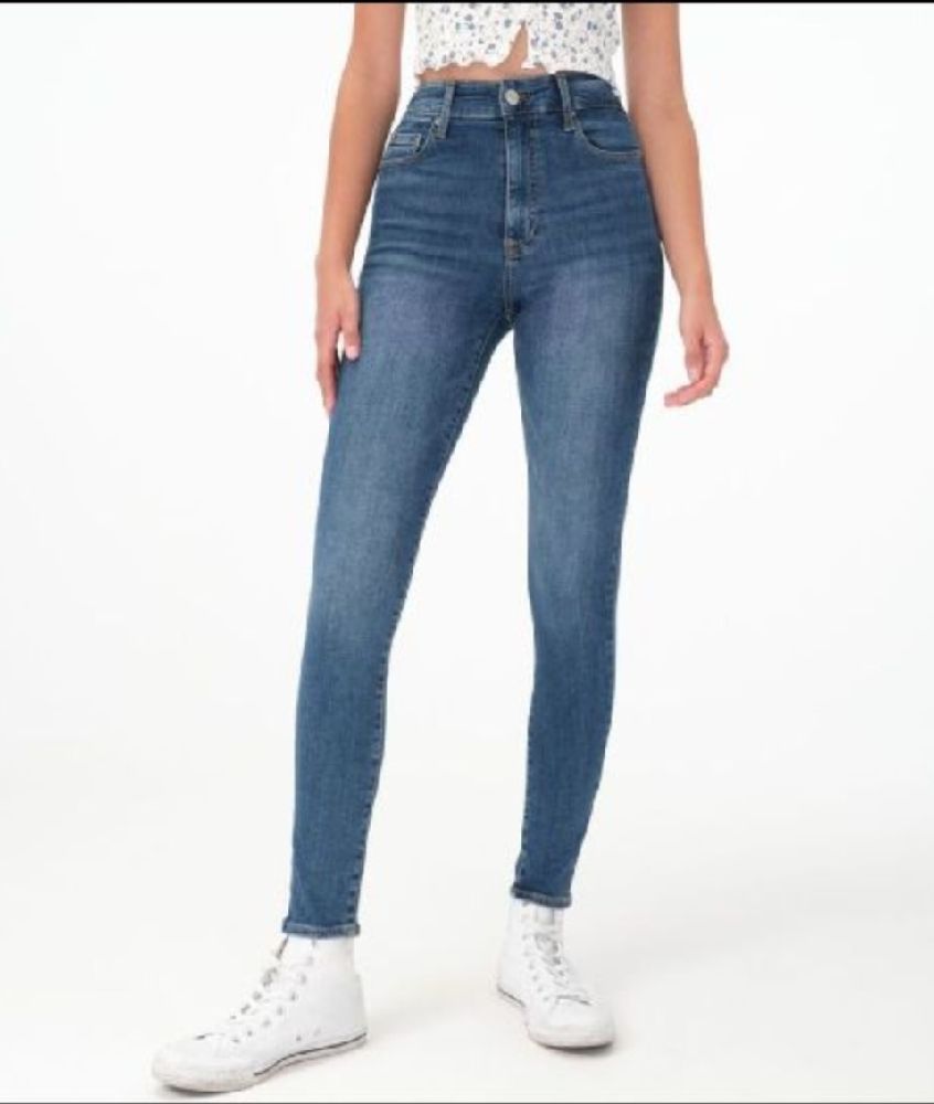 Pantalon Jean Taille Haute Pull&Bear