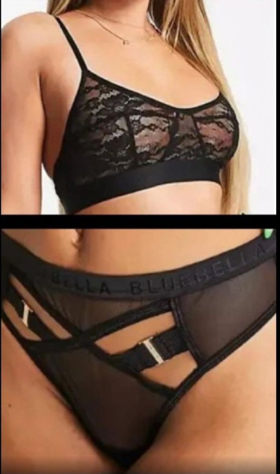 Deux Pièces En Dentelle Noire Asos