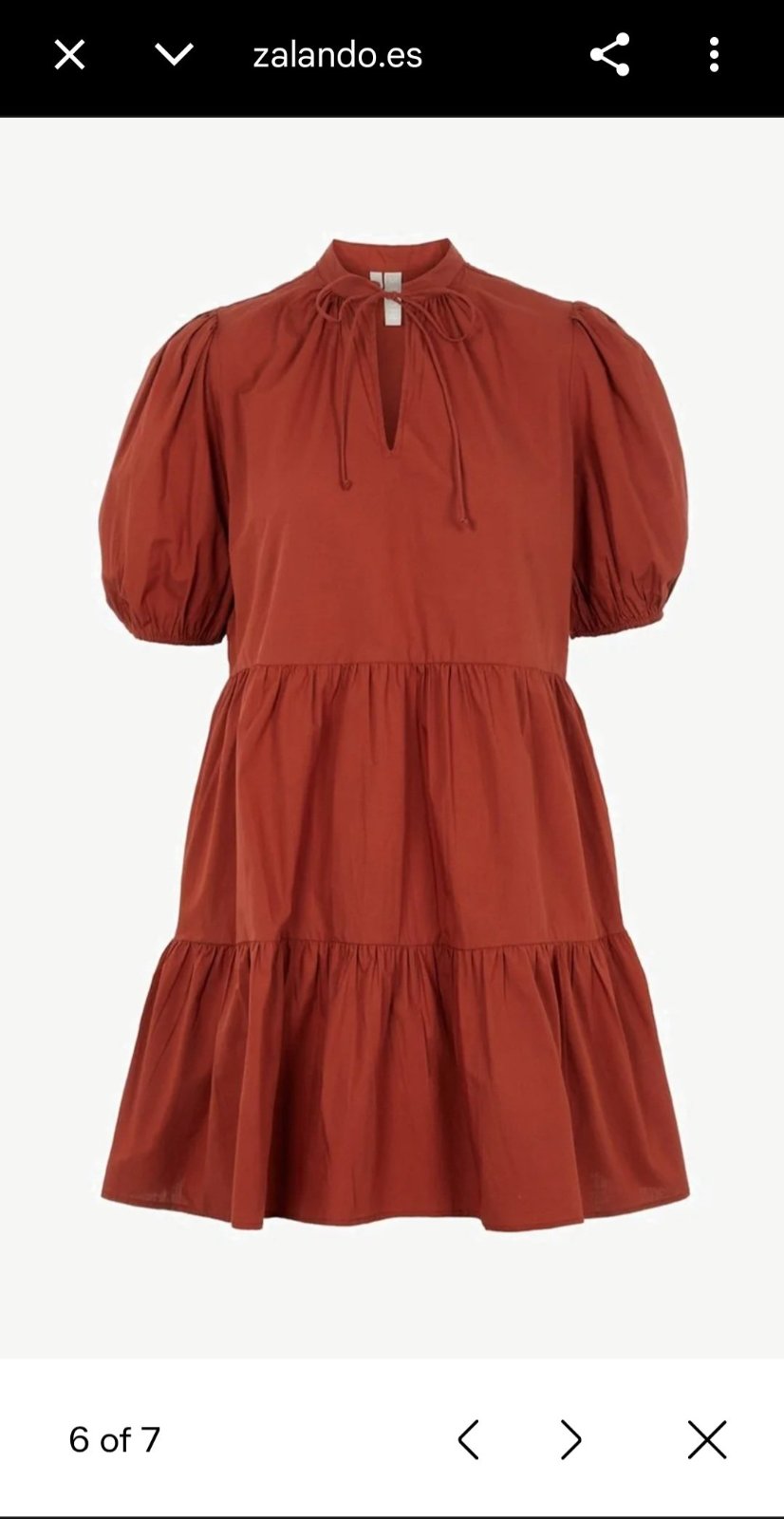 Robe Courte Manches Bouffantes Pièces Zalando