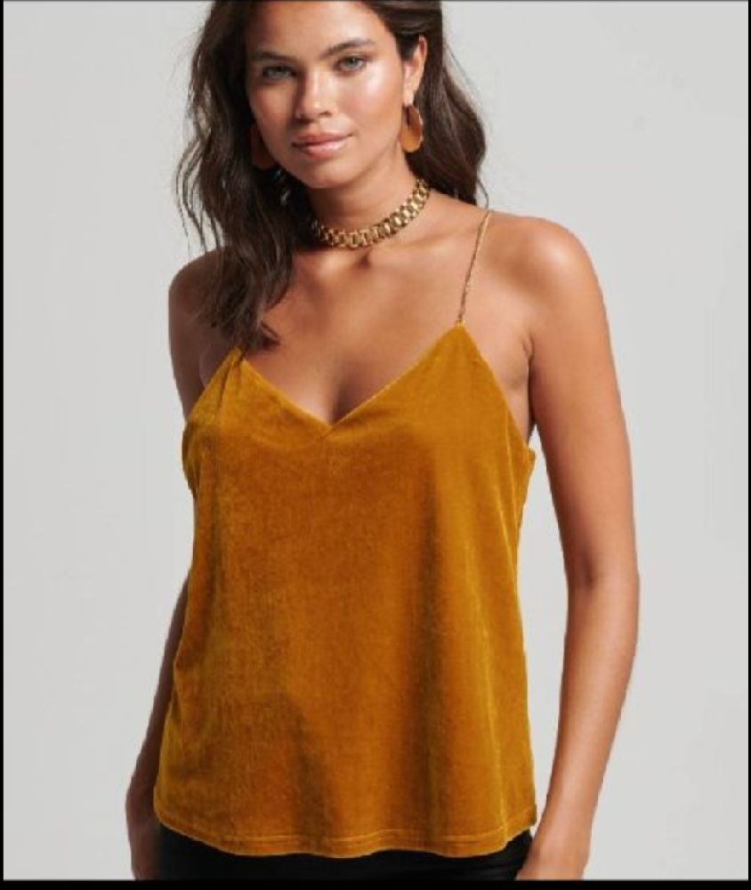 Top Bretelle en Velour Stradivarius