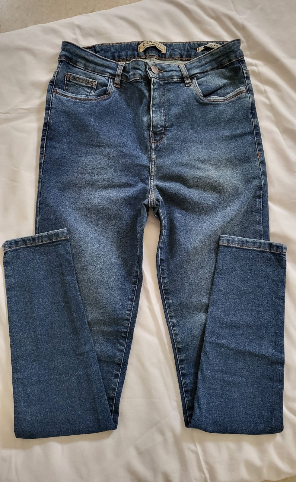 Pantalon Djean Bleu Taille Haute Zen