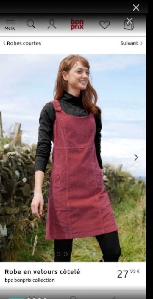 Robe d'Hiver Rosem en Velours Côtelé 