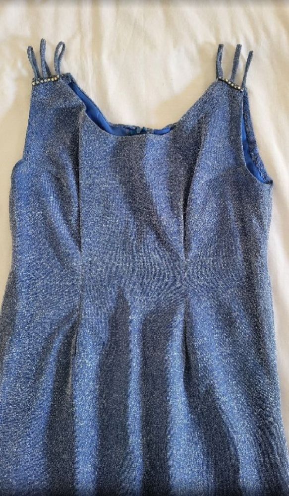 Robe Soirée Vintage Bleue