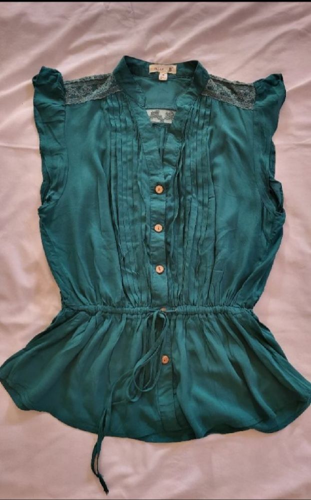 Chemise Verte Sans Manches