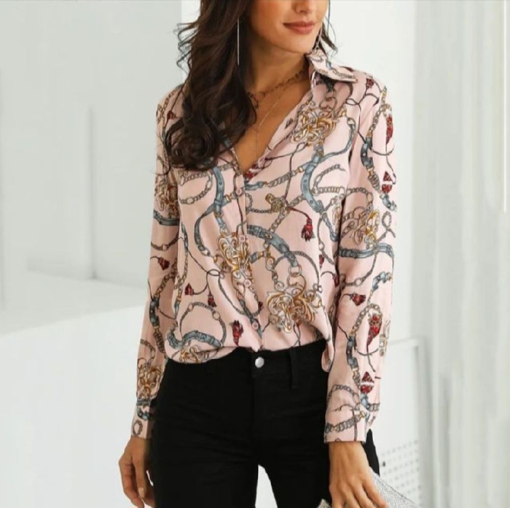 Chemise Rose Manches Longues Kastelo