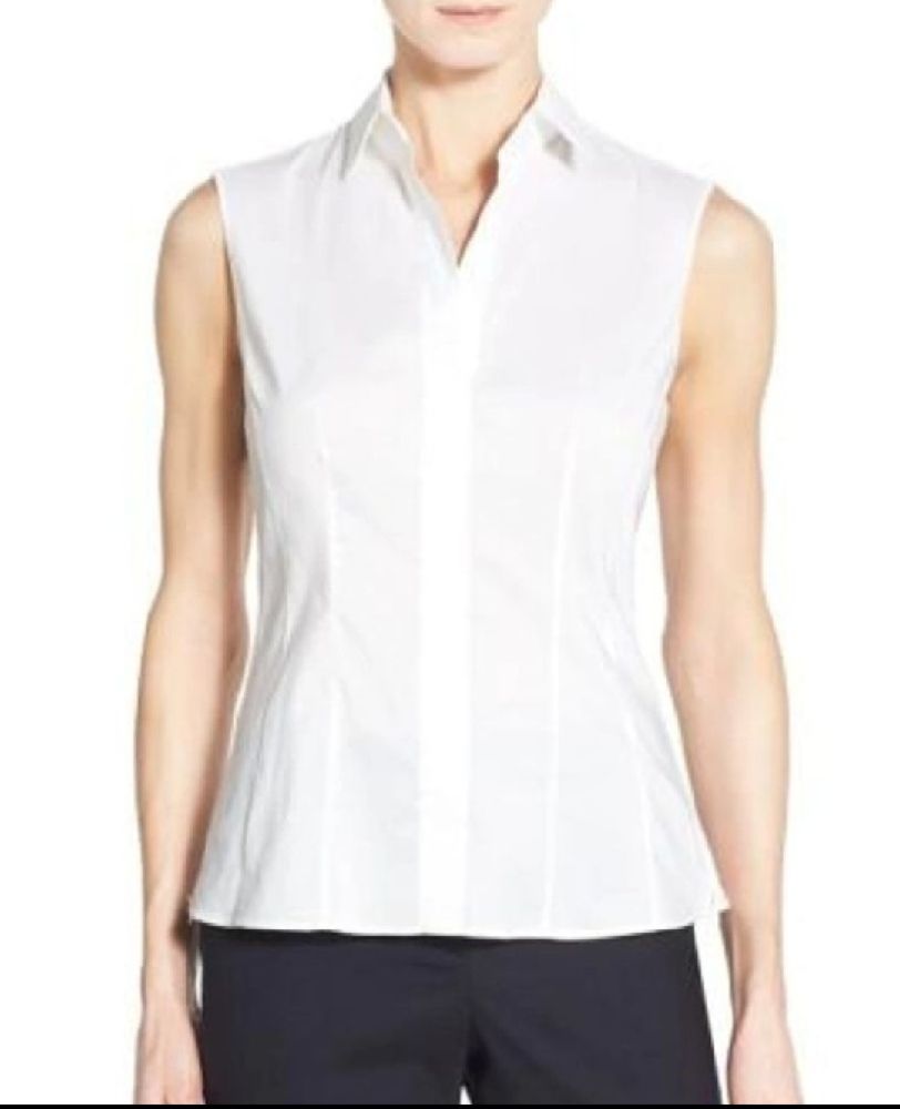 Chemise Blanche Courte Sans Manches