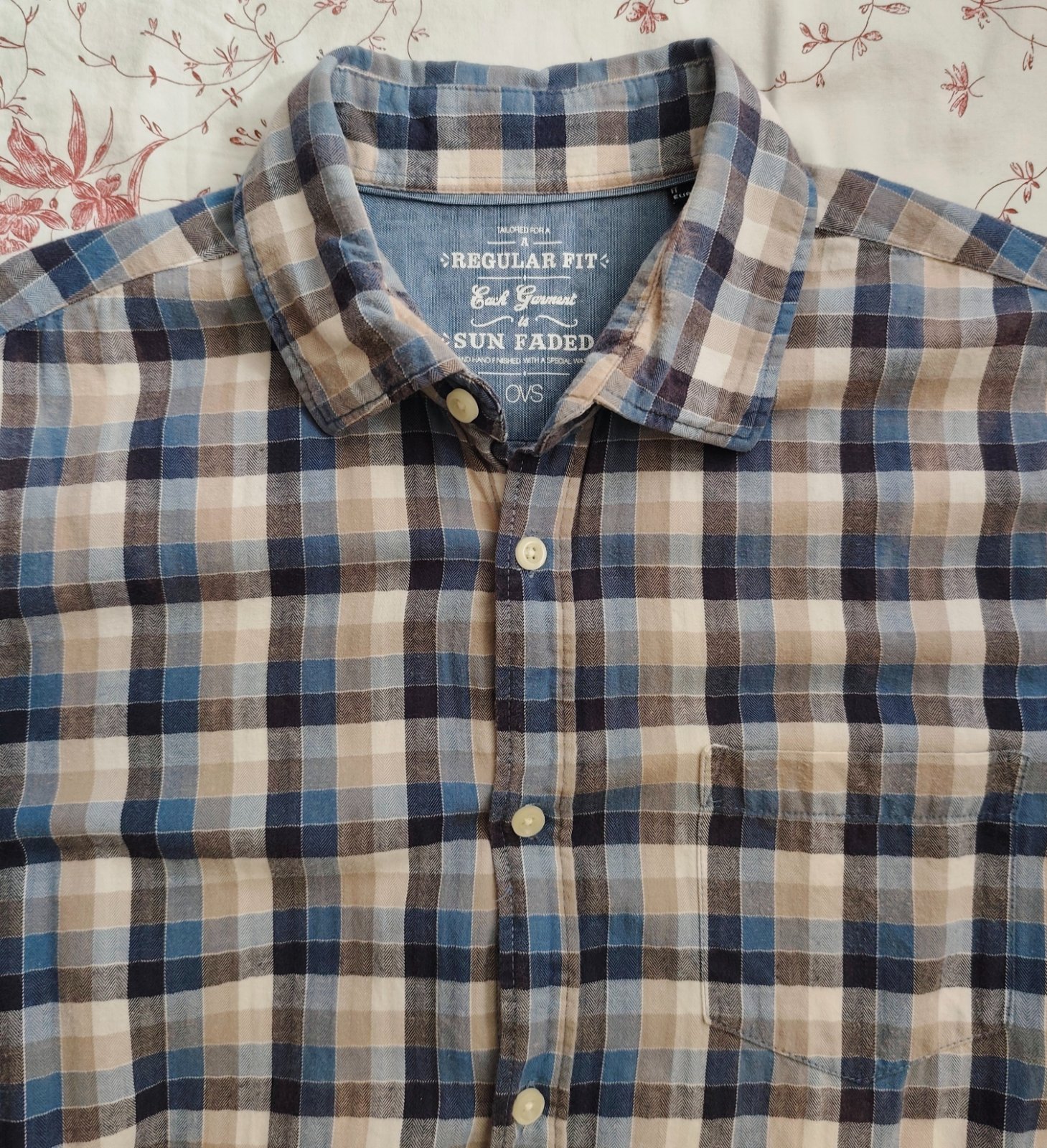 Chemise OVS en pur coton, Taille L, Regular Fit
