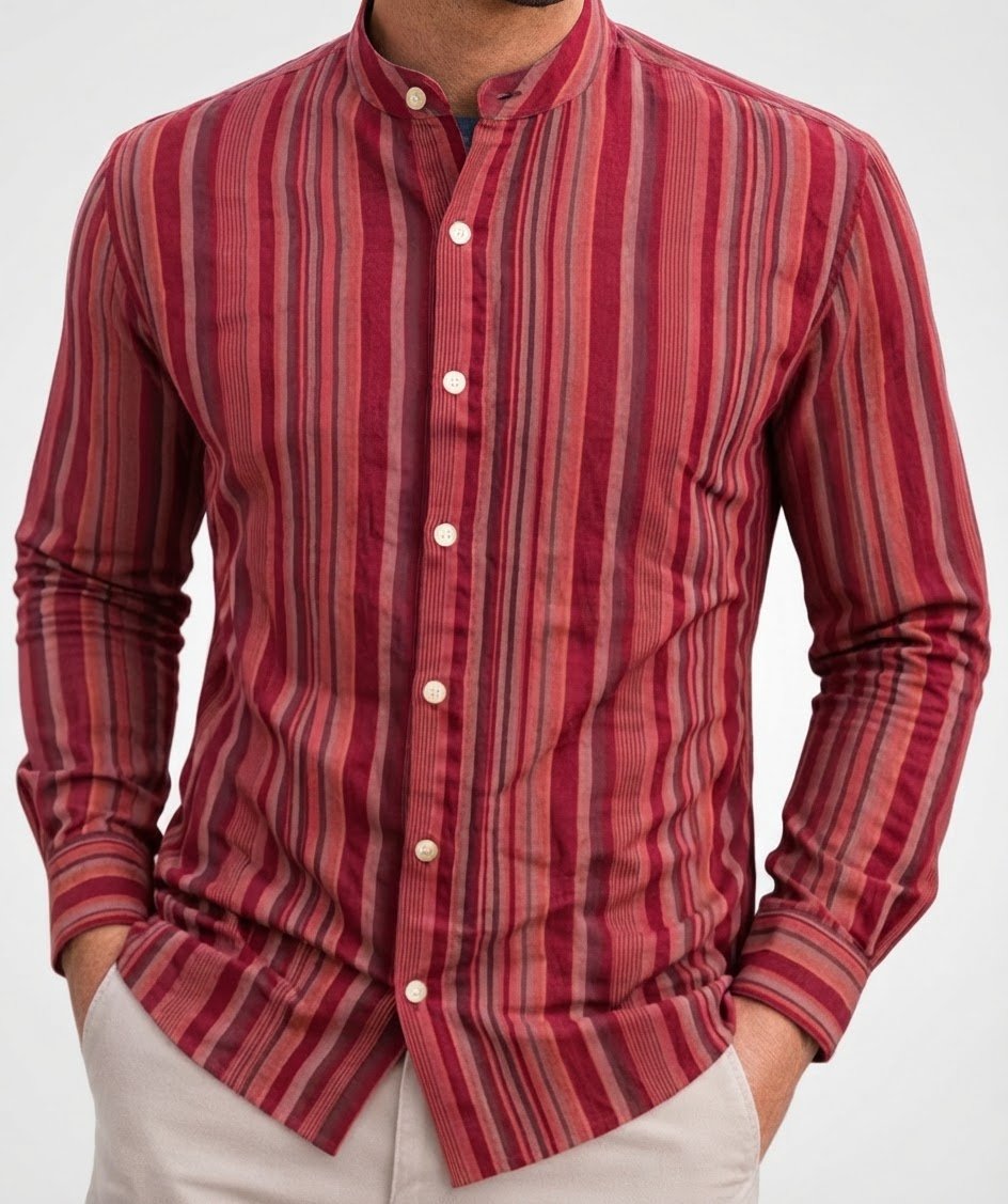 Chemise Springfield style kurta, col mao