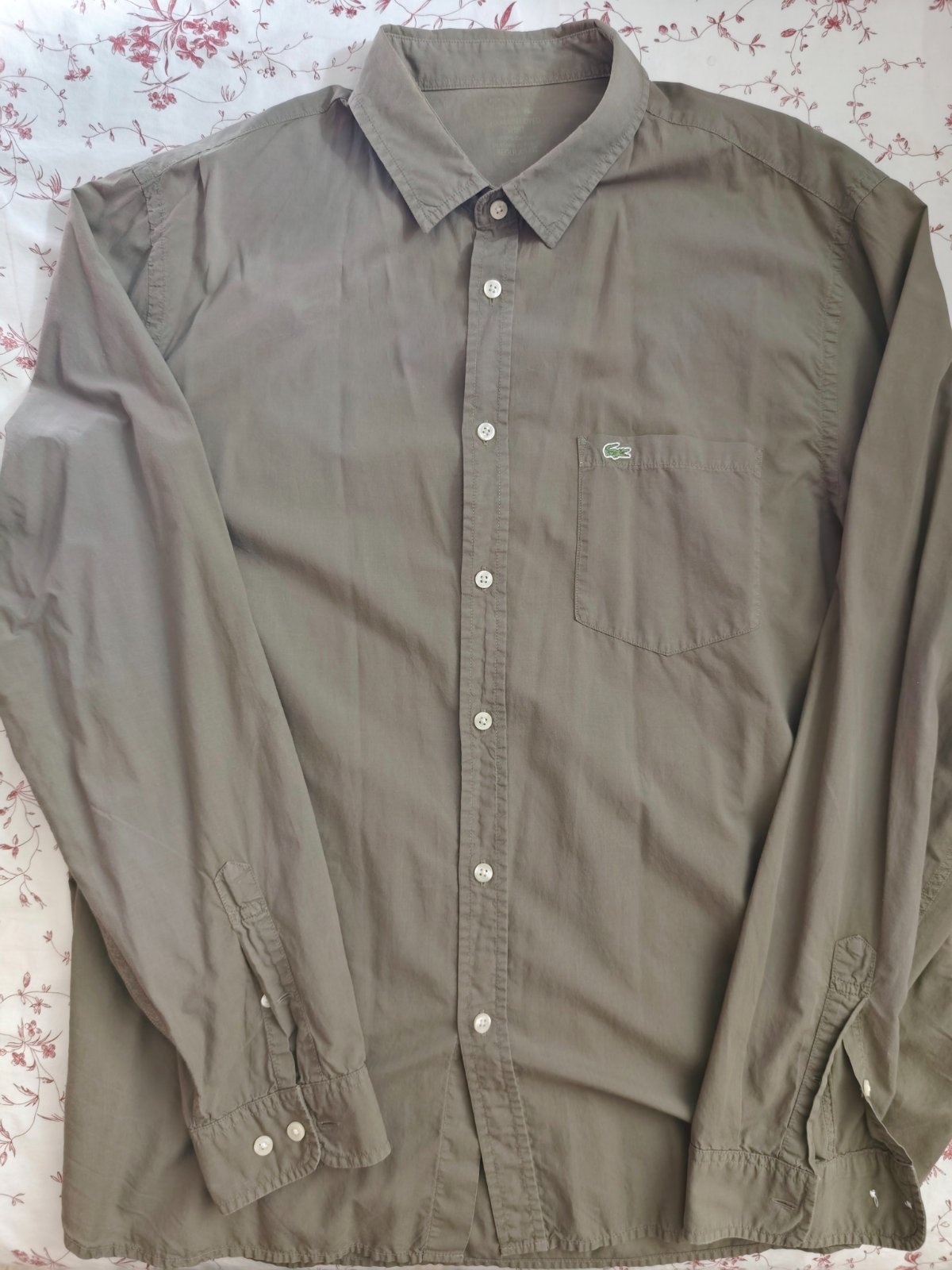 Chemise Lacoste originale Garment Dyed, Regular Fit, Taille 44