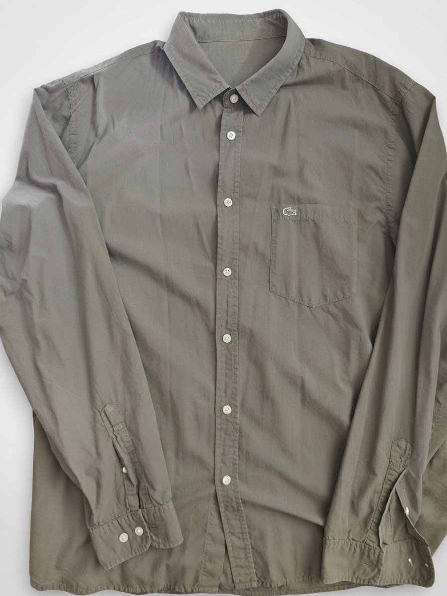 Chemise Lacoste originale Garment Dyed, Regular Fit, Taille 44